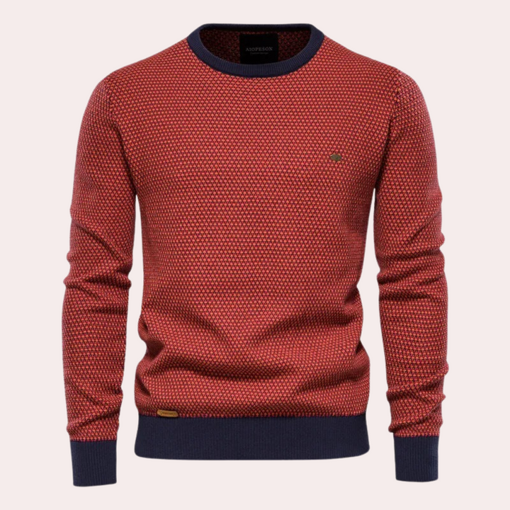 Soft and Warm Men's Sweater - Luca-Red-S-State of Style