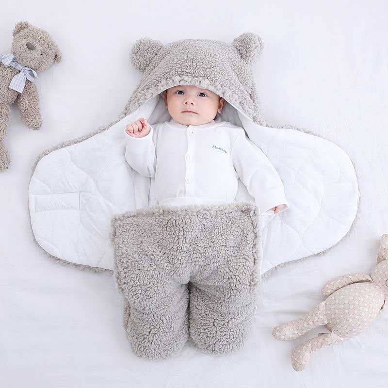 Soft Baby Swaddle Sleeping Bag - CosyCub-Elephant Grey-0-6 months-State of Style