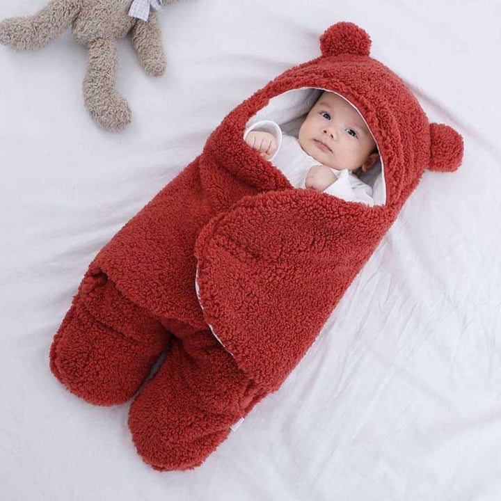Soft Baby Swaddle Sleeping Bag - CosyCub-Strawberry Red-0-6 months-State of Style