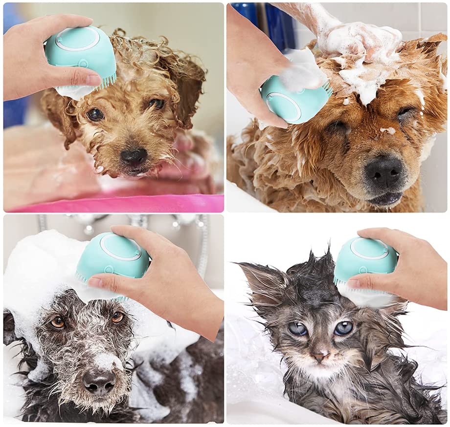 Soft Brush for Bathing & Grooming Pets-Blue-State of Style