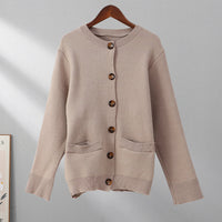 Soft Button-Up Sweater - Eveline-Apricot-XS-State of Style