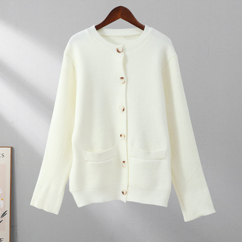 Soft Button-Up Sweater - Eveline-Beige-XS-State of Style
