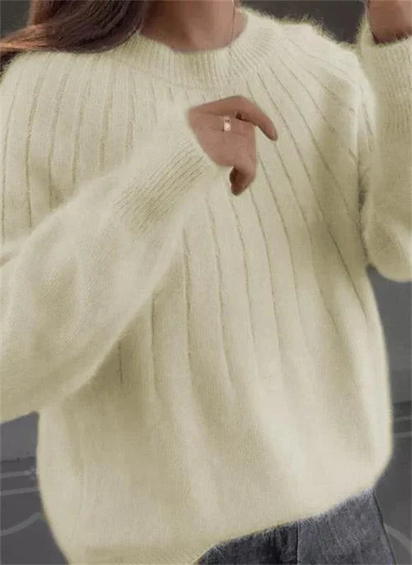 Soft Cashmere Knit Sweater - Sofie-Light Yellow-S-State of Style