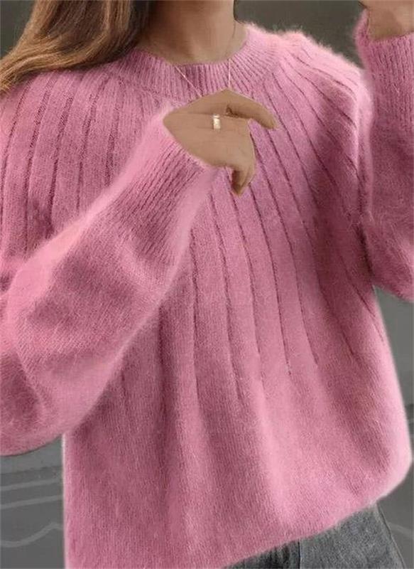 Soft Cashmere Knit Sweater - Sofie-Pink-S-State of Style