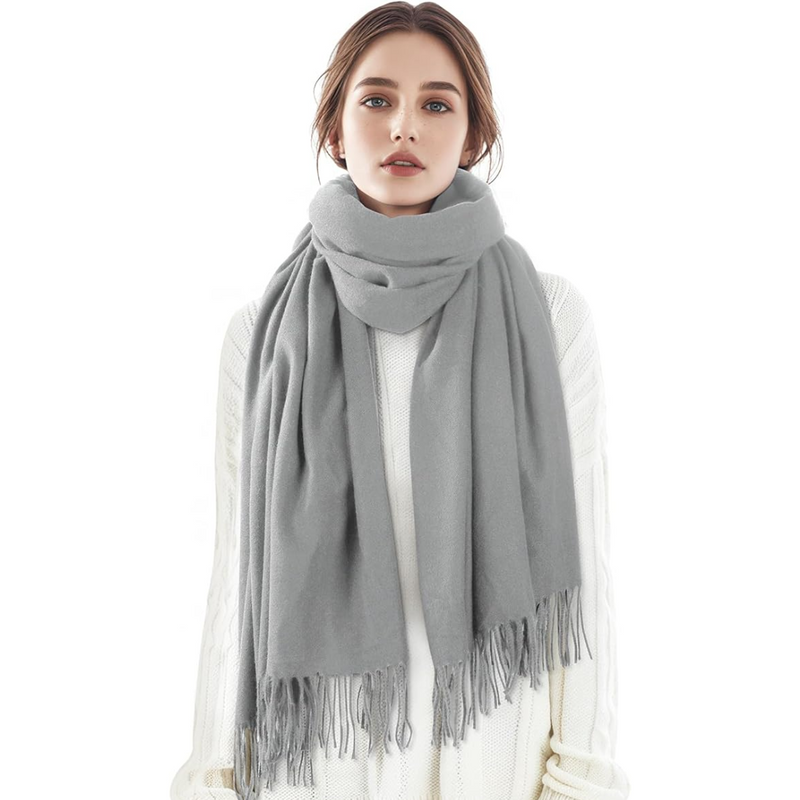 Soft Cashmere Winter Scarf - Martha-Grey-State of Style
