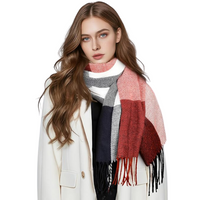 Soft Cashmere Winter Scarf - Martha-Red Blue-State of Style
