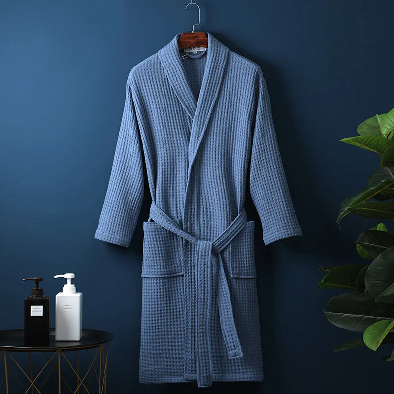 Soft Cotton Bathrobe for Comfort & Relaxation - Robin-Blue-M-State of Style