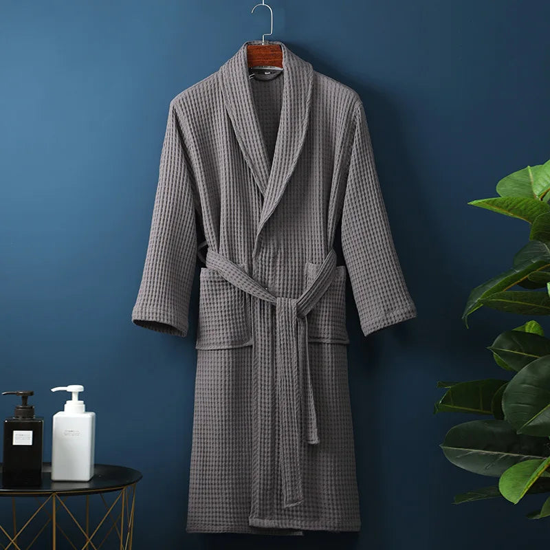 Soft Cotton Bathrobe for Comfort & Relaxation - Robin-Grey-M-State of Style