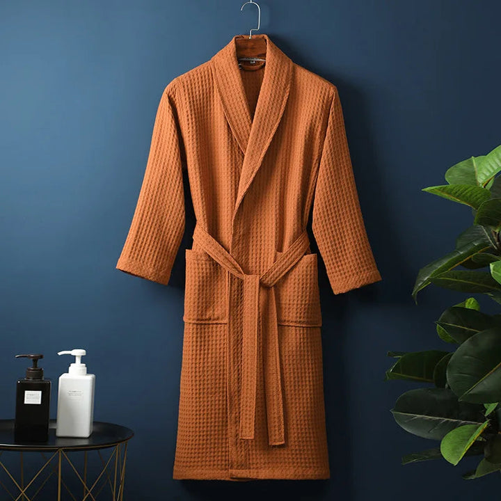 Soft Cotton Bathrobe for Comfort & Relaxation - Robin-Orange-M-State of Style