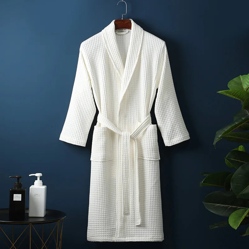 Soft Cotton Bathrobe for Comfort & Relaxation - Robin-White-M-State of Style