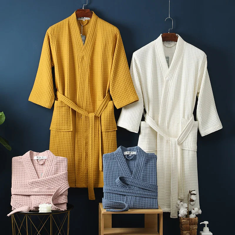 Soft Cotton Bathrobe for Comfort & Relaxation - Robin-White-M-State of Style