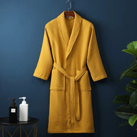 Soft Cotton Bathrobe for Comfort & Relaxation - Robin-Yellow-M-State of Style