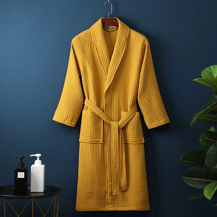 Soft Cotton Bathrobe for Comfort & Relaxation - Robin-Yellow-M-State of Style