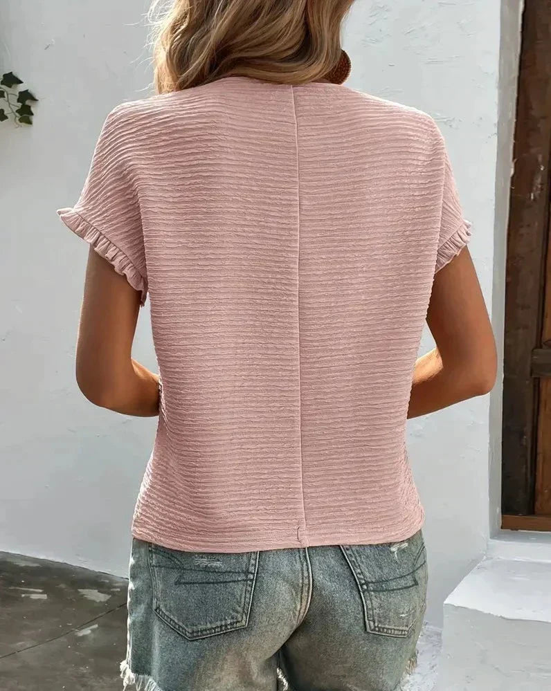 Soft Cotton Ladies T-shirt – Élodie-Light pink-S-State of Style