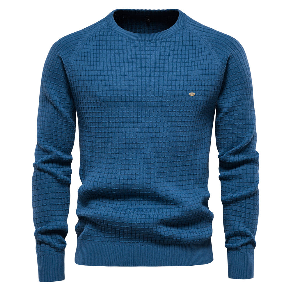 Soft Cotton Men's Sweater - Sven-Blue-S-State of Style