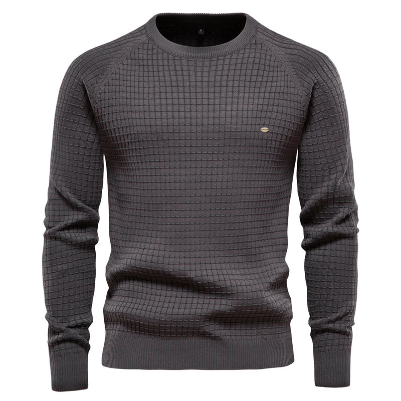 Soft Cotton Men's Sweater - Sven-Dark Gray-S-State of Style