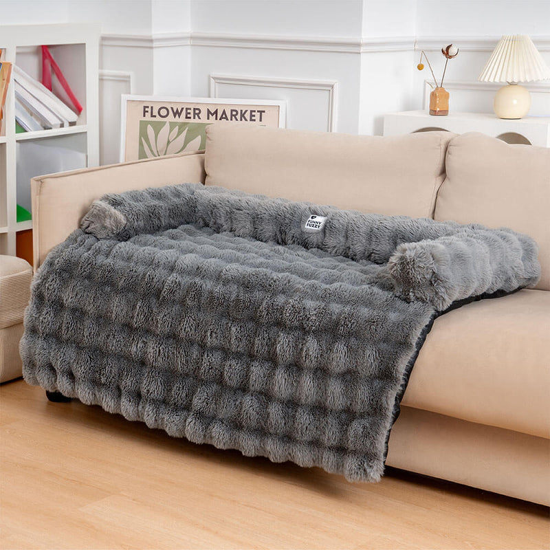 Soft Dog Bed - PlushNest-Grey-L-State of Style
