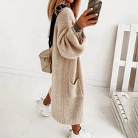 Soft Knit Oversized Women's Cardigan - Sienna-Khaki-XS-State of Style