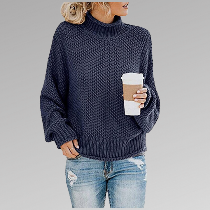 Soft Knitted Women's Sweater - Luna-Blue-S-State of Style