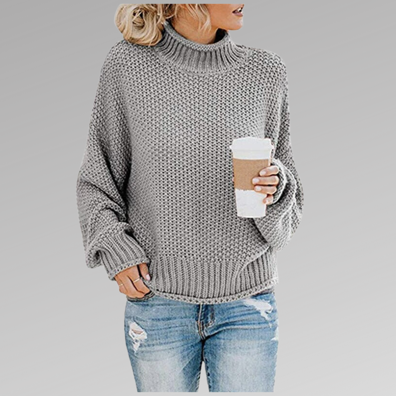 Soft Knitted Women's Sweater - Luna-Grey-S-State of Style