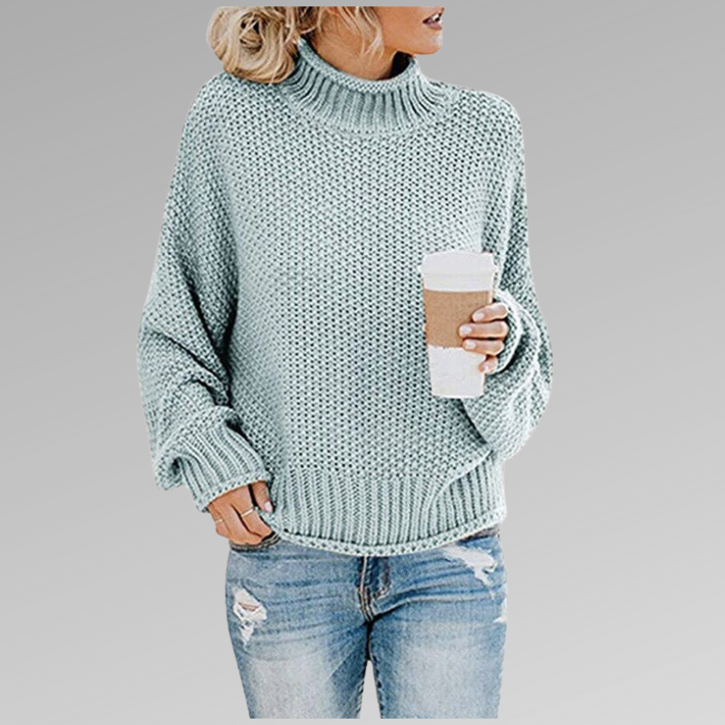 Soft Knitted Women's Sweater - Luna-Light Blue-S-State of Style