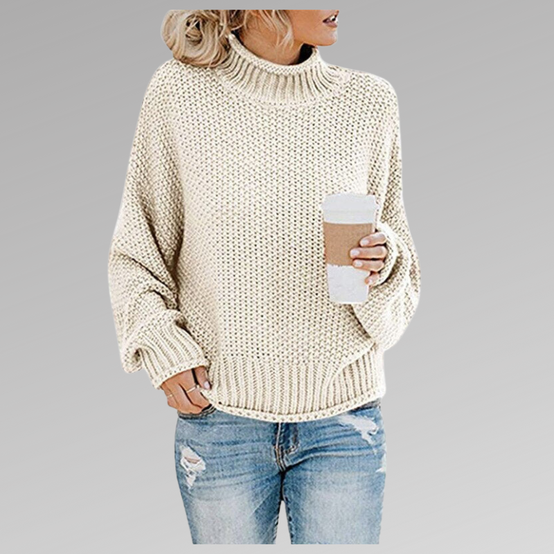 Soft Knitted Women's Sweater - Luna-White-S-State of Style