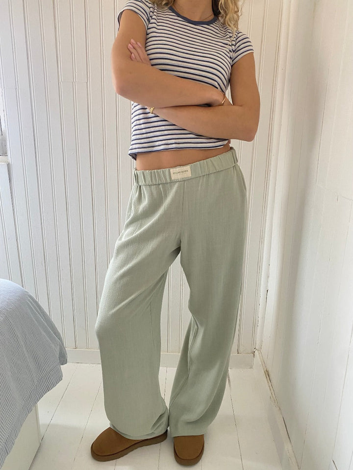 Soft Organic Cotton Lounge Trousers – Sienna-Green-XS-State of Style