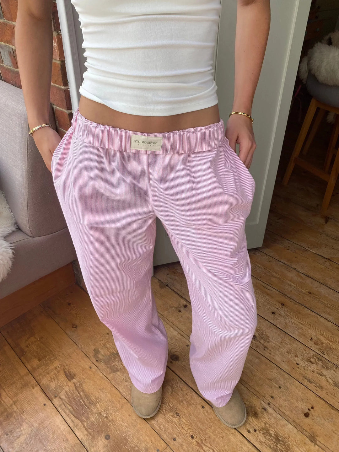 Soft Organic Cotton Lounge Trousers – Sienna-Pink-XS-State of Style