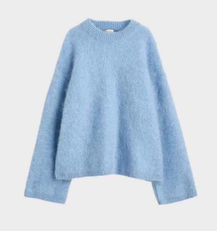 Soft Plain Mohair Women's Sweater - Liv-Blue-S-State of Style