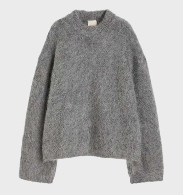 Soft Plain Mohair Women's Sweater - Liv-Grey-S-State of Style