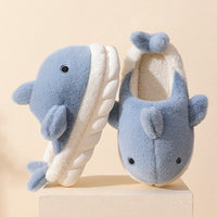 Soft Plush Shark Slippers - SnugShark-Blue-5-6-State of Style