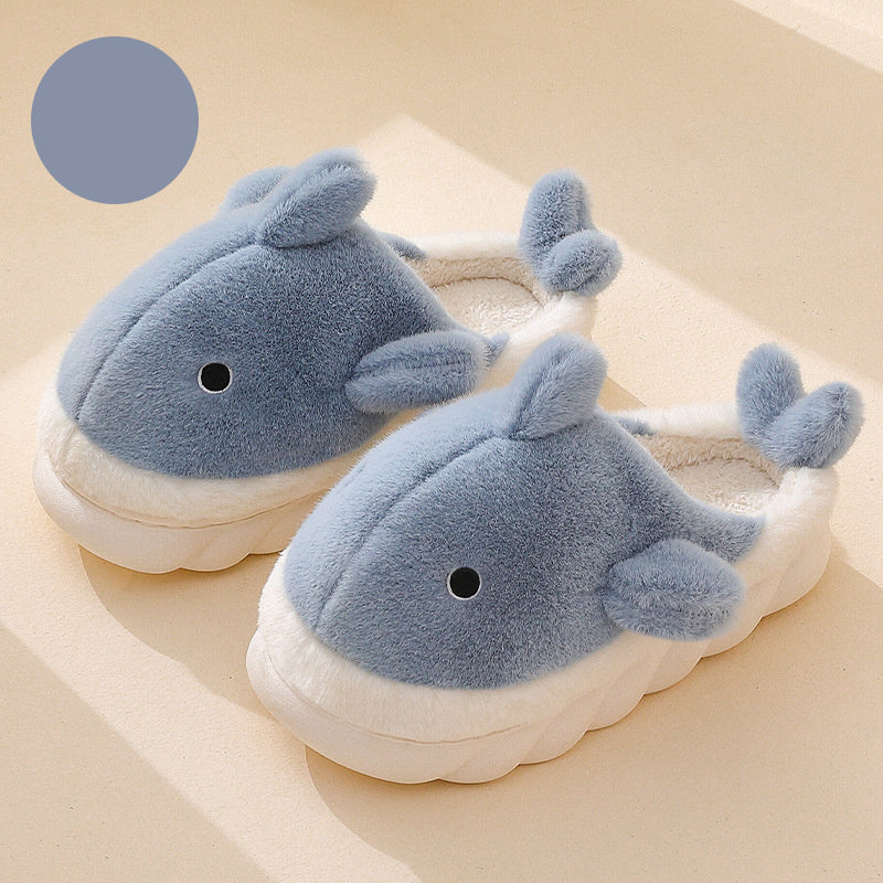 Soft Plush Shark Slippers - SnugShark-Blue-5-6-State of Style