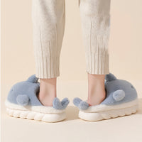 Soft Plush Shark Slippers - SnugShark-Blue-5-6-State of Style