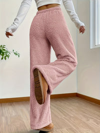 Soft Teddy Sherpa Lounge Pants for Ladies – Noémie-Beige-S-State of Style