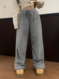 Soft Teddy Sherpa Lounge Pants for Ladies – Noémie-Grey-S-State of Style