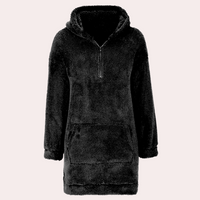 Soft Warm Winter Jumper with Zip for Women - Maëlle-Black-XS-State of Style