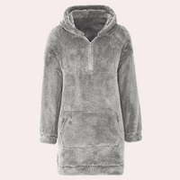 Soft Warm Winter Jumper with Zip for Women - Maëlle-Grey-XS-State of Style