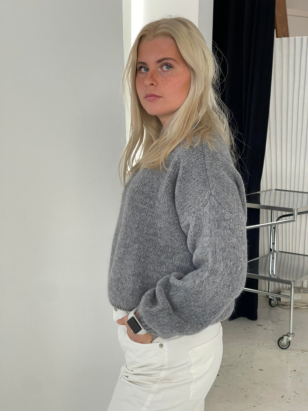 Soft Women's Sweater with Loose Fit - Aurena-Blue-XS/S-State of Style