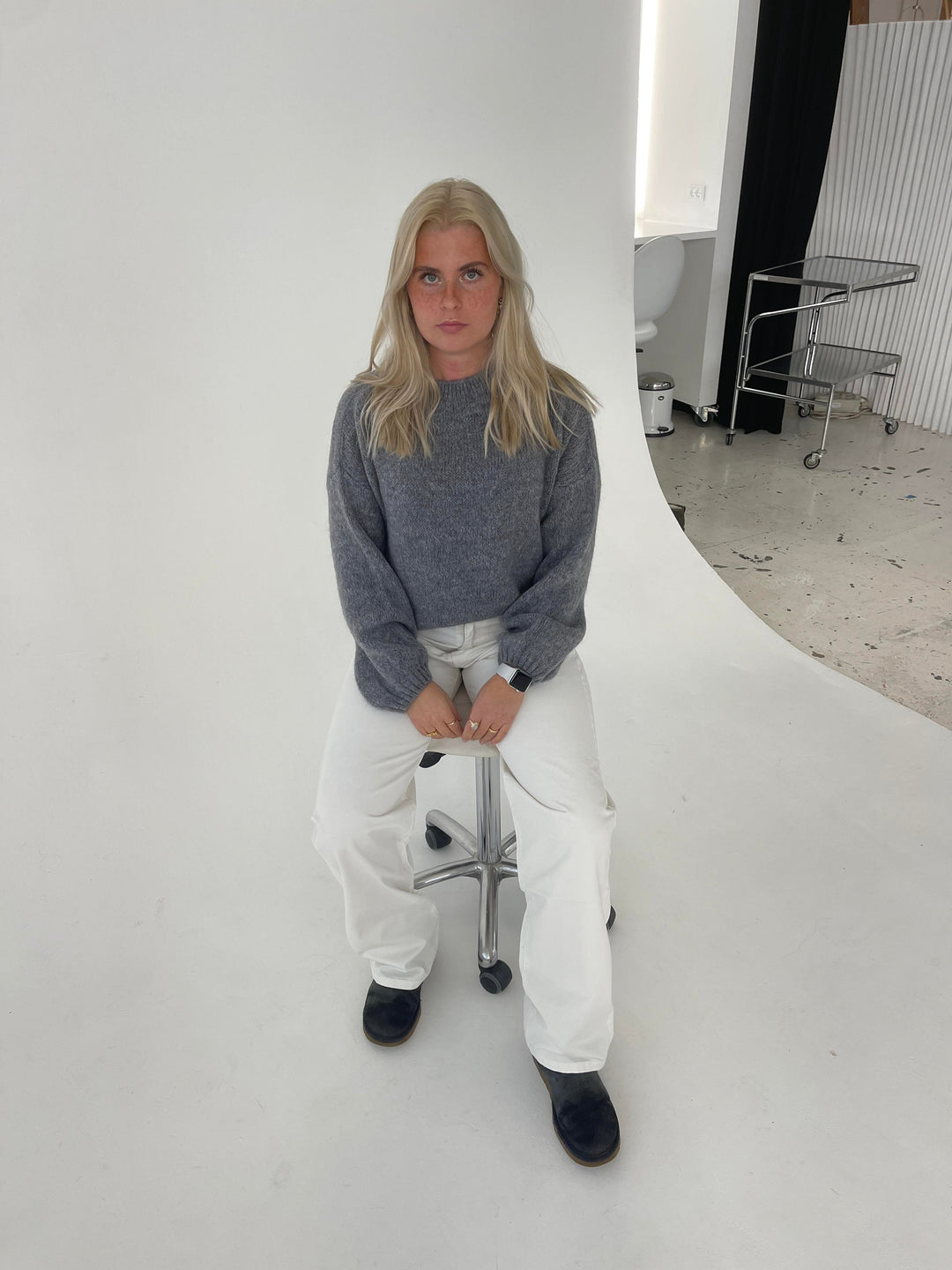 Soft Women's Sweater with Loose Fit - Aurena-Blue-XS/S-State of Style