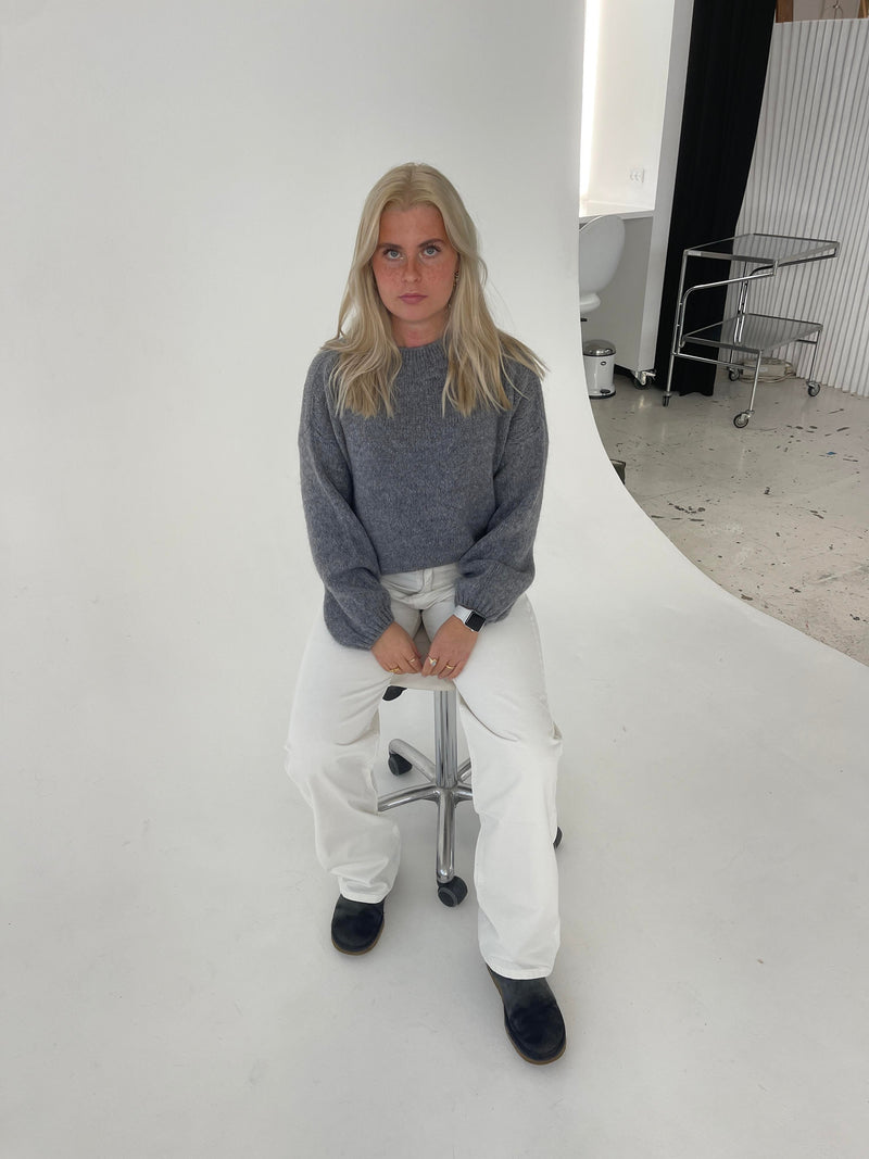 Soft Women's Sweater with Loose Fit - Aurena-Blue-XS/S-State of Style