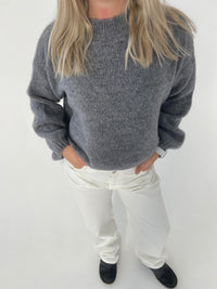 Soft Women's Sweater with Loose Fit - Aurena-Blue-XS/S-State of Style