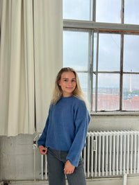 Soft Women's Sweater with Loose Fit - Aurena-Blue-XS/S-State of Style