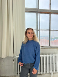 Soft Women's Sweater with Loose Fit - Aurena-Blue-XS/S-State of Style