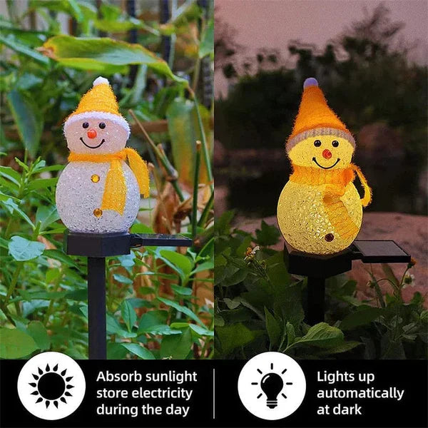 Solar Energy Snowman Lamp - SolarSnow-Red (1+1 Free)-State of Style