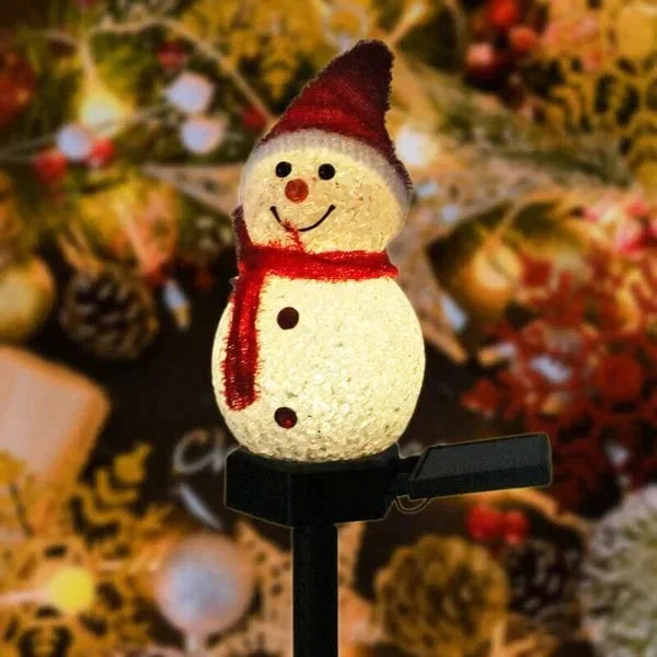 Solar Energy Snowman Lamp - SolarSnow-Red (1+1 Free)-State of Style