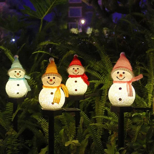 Solar Energy Snowman Lamp - SolarSnow-Red (1+1 Free)-State of Style