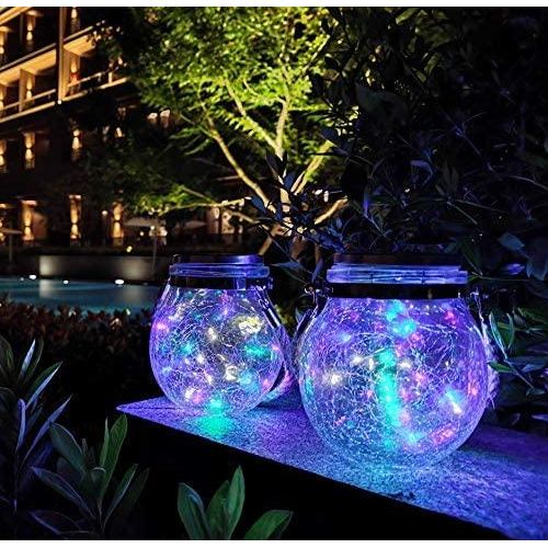 Solar Mason Jar Lamp-RGB-Set of 2-State of Style