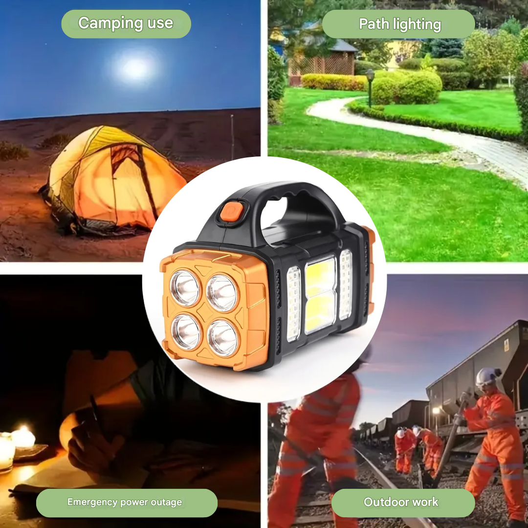 SolarBeam 3-in-1 Emergency Flashlight-Yellow-State of Style