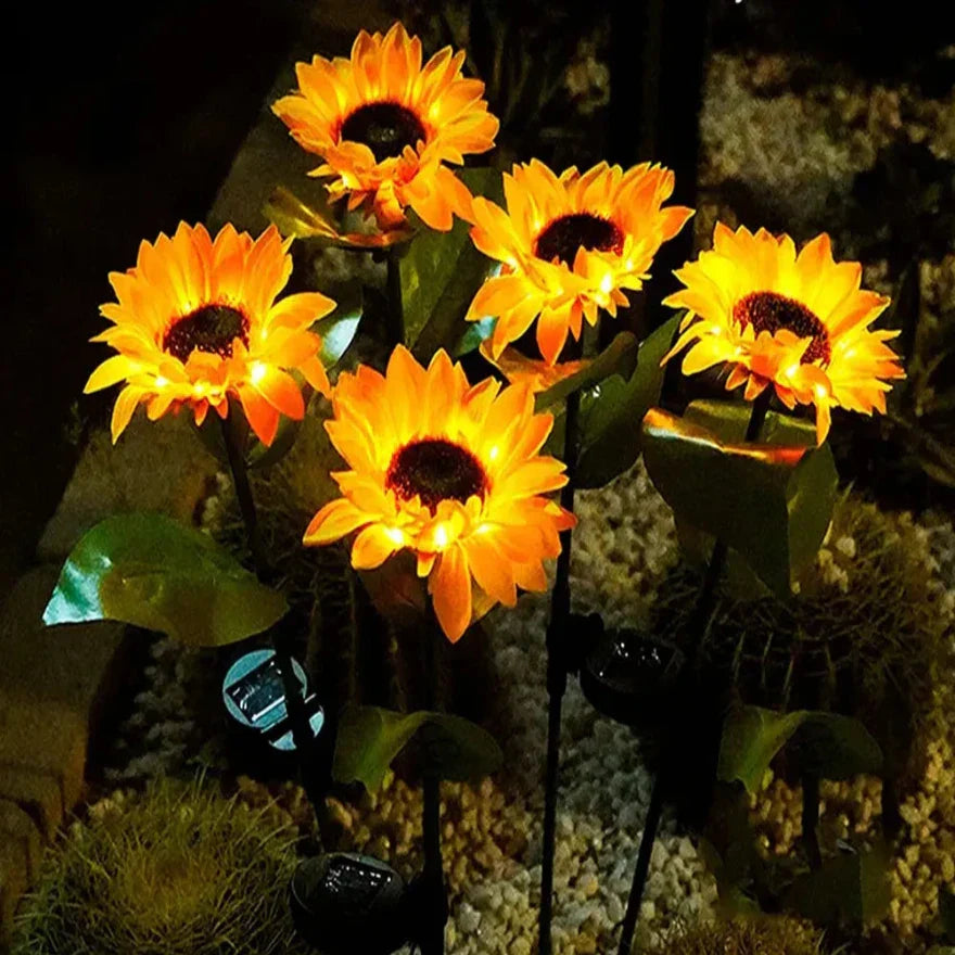 SolarBloom Waterproof Solar - Powered Sunflower Lamp-1-State of Style
