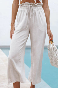 Solene | Summer Linen Trousers-Beige-M-State of Style